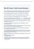 Bio 251 Exam 1 with correct Answers 2024