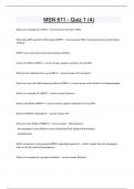 MSN 611 - Quiz 1 (4) Questions and answers latest update 
