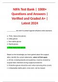 NIFA Test Bank | 1000+ Questions and Answers | Verified and Graded A+ | Latest 2024
