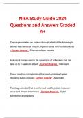 NIFA Study Guide 2024 Questions and Answers Graded A+