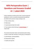 NIFA Perioperative Exam | Questions and Answers Graded A+ | Latest 2024