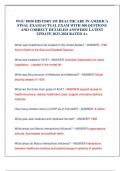 WGU D050 HISTORY OF HEALTHCARE IN AMERICA FINAL EXAM&sol;ACTUAL EXAM WITH 300 QUSTIONS AND CORRECT DETAILED ANSWERS&sol; LATEST UPDATE 2023-2024 RATED A&plus;