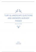 Turf & Landscape Questions and Answers Already Passed