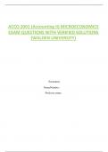 ACCO 2001 &lpar;Accounting II&rpar; MICROECONOMICS  EXAM QUESTIONS WITH VERIFIED SOLUTIONS  &lpar;WALDEN UNIVERSITY&rpar;