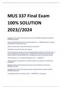 MUS 337 Final Exam  100&percnt; SOLUTION  2023&sol;&sol;2024