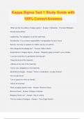 Kappa Sigma Test 1 Study Guide with 100&percnt; Correct Answers
