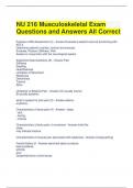 NU 216 Musculoskeletal Exam Questions and Answers All Correct