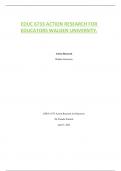 EDUC 6733 ACTION RESEARCH FOR  EDUCATORS WALDEN UNIVERSITY&period;