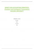 MGMT 3104 ACCOUNTING PRINCIPLES&colon; &lpar;Taxation and Contingents Transactions&rpar; WALDEN UNIVERSITY