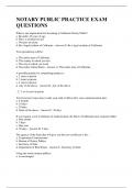NOTARY PUBLIC PRACTICE EXAM  QUESTIONS