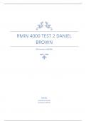 RMIN 4000 Test 2 Daniel Brown (2024/2025) 100% Solved