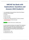 NRCME Test Bank with Explanations| Questions and Answers 2024 Graded A+