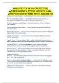 WGU Psych D094 Objective Assessment Latest Update 2024 Verified Questions with Answers