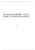 AQA   A-level ACCOUNTING   Paper 1 Financial Accounting MARK SCHEME FOR JUE 2023     7127&sol;1