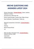 NRCME |National Registry of Certified Medical Examiners | QUESTIONS AND ANSWERS LATEST 2024