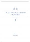 ITE 152 MODULES 9-12 QUIZ QUESTIONS 