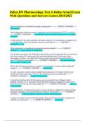 Relias RN Pharmacology Test A Relias Actual Exam With Questions and Answers Latest 2024&sol;2025 &vert; 100&percnt; Verified &vert; Graded&period;
