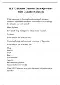 ILE X: Bipolar Disorder Exam Questions With Complete Solutions