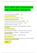 PCE 2023-2024 Que3stions with Complete Solutions