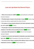 Laser and Light-Based Hair Removal Physics Exam With Complete Solutions