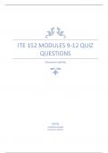 ITE 152 Modules 9-12 Quiz Questions