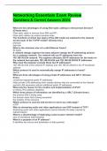 Networking Essentials Exam Review Questions & Correct Answers 2024&period;