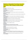 Workforce Essentials Exam Q&Answers&comma; With Complete Verified solution 2024&period;