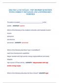 2024 NSCA-CSCS EXAM - TOP 100 PREP QUESTION WITH CORRECT DETAILED AND ANSWERS&sol;100&percnt; VERIFIED