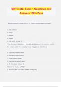 MKTG 442 Bundled Exams Questions and Answers 100&percnt; Verified and Updated 2024 &vert; Graded A