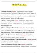 11B ALC Tactics Exam Questions with 100&percnt; Correct Answers 2024