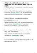 ATI proctored Fundamentals Exam Questions and Answers &lpar;Latest Update 2024&rpar;