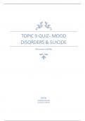 Topic 9 Quiz - Mood Disorders & Suicide