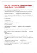FAA 107 Commercial Drone Pilot Exam Study Guide &vert; Latest 2024&sol;25