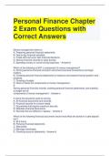 Personal Finance Chapter 2 Exam Questions with Correct Answers