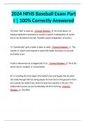 2024 NFHS Baseball Exam Part I &vert; 100&percnt; Correctly Answered