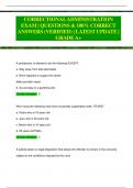 CORRECTIONAL ADMINISTRATION  EXAM &vert; QUESTIONS & 100&percnt; CORRECT  ANSWERS &lpar;VERIFIED&rpar; &vert; LATEST UPDATE &vert;  GRADEA&plus;