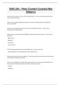 DMS 204 - Peds &lpar;Content Covered After Midterm&rpar; Questions and answers latest update 