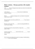 Bellus Academy &ndash; Massage questions with complete solutions