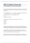 BIOD 151 Module 3 Exam with Guaranteed Accurate Answers