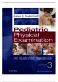 Test Bank for Pediatric Physical Examination: An Illustrated Handbook 3rd Edition by Karen G. Duderstadt | All Chapters 1-20 Guide
