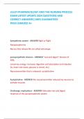 LILLEY-PHARMACOLOGY AND THE NURSING PROCESS EXAM LATEST UPDATE 2024 QUESTIONS AND CORRECT ANSWERS&vert;100&percnt; GUARANTEED PASS&excl;&vert;GRADED A&plus;