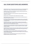 QAL EXAM QUESTIONS AND ANSWERS