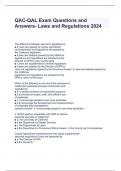 QAC-QAL Exam Questions and Answers- Laws and Regulations 2024