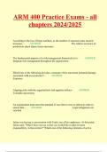 ARM 400 Practice Exams - all chapters 2024/2025