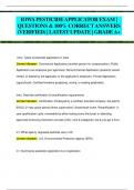 IOWA PESTICIDE APPLICATOR EXAM |  QUESTIONS & 100% CORRECT ANSWERS  (VERIFIED) | LATEST UPDATE | GRADEA+