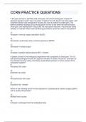 CCRN PRACTICE QUESTIONS