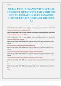 NETA LEVEL 2 EXAMS WITH ACTUAL  CORRECT QUESTIONS AND VERIFIED  DETAILED RATIONALES ANSWERS  LATEST UPDATE ALREADY GRADED  A&plus;