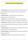 Diamond & Diamond Grading Exam 2024 Solution Guide Complete