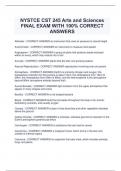 NYSTCE CST 245 Arts and Sciences FINAL EXAM WITH 100% CORRECT  ANSWERS