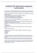 NYSTCE CST 245 Practice Questions  and Answers